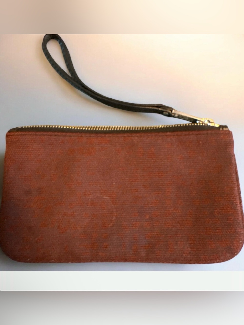 Marc Jacobs Brown Wristlet Toiletry Pouch with Black Strap